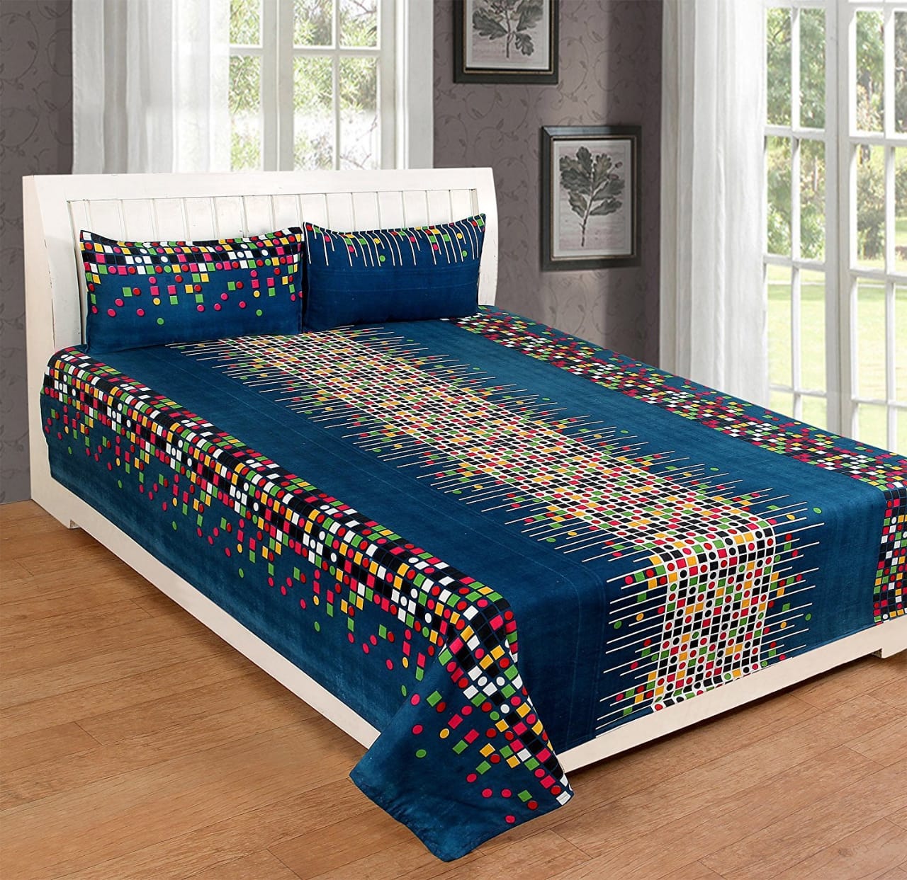 Gaming Pattern Three Dimensional Pattern Bedsheets With Two Free Pillow Covers   